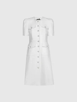 Andiata naisten Bouclé-mekko, ELINOR DRESS Valkoinen