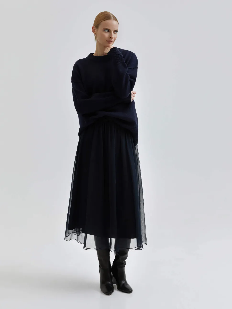 Andiata Naisten Hame, RORY 85 K SKIRT Tummansininen