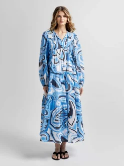 Andiata naisten mekko, HELENE DRESS Sininen Kuosi