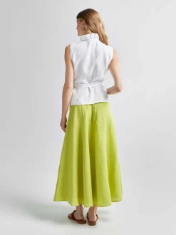 Andiata Naisten Pusero, DORITA 2 LINEN TOP Valkoinen
