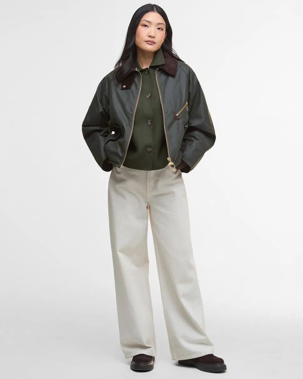 Barbour Arlene Wax Jacket KHAKI