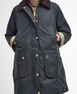 Barbour Long Beadnell Wax Jacket TUMMANVIHREÄ