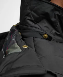 Barbour naisten takki Meredith Quilted Jacket MUSTA