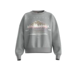 BOSS Orange naisten college, ELAND SWEATSHIRT Vaaleanharmaa