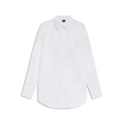 BOSS Orange naisten paitapusero, BOSTUNA BLOUSE Valkoinen