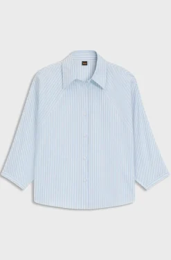 BOSS Orange naisten paitapusero, BELENTA BLOUSE Raidallinen Sininen