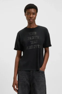 BOSS Orange naisten t-paita EVI T-SHIRT, musta