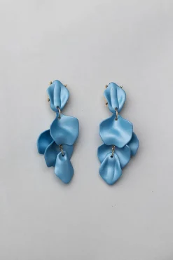 Bow 19 korvakorut, LEAF EARRING Vaaleansininen