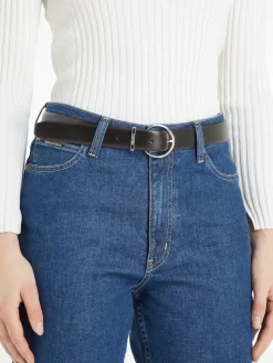 Calvin Klein Accessories Naisten Vyö, MUST RND BUCKLE BELT 3.0 Musta