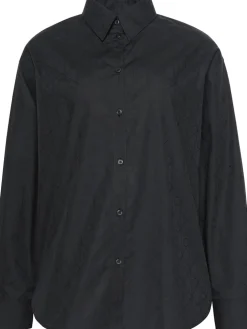 Calvin Klein Jeans Logo Perfect Button Down Shirt, musta