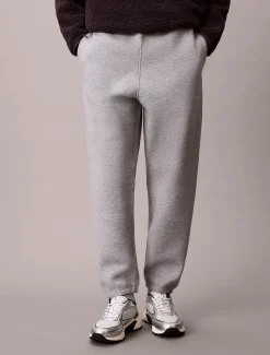 Calvin Klein Jeans miesten collegehousut Cotton Spacer Jogger, vaaleanharmaa