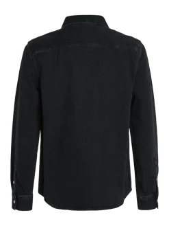Calvin Klein Jeans Miesten Paitatakki, REGULAR LINEAR SHIRT Hiilenmusta