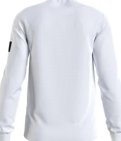 Calvin Klein Jeans Miesten Paita, MONOLOGO BADGE WAFFLE LS TEE Valkoinen