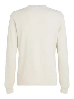 Calvin Klein Jeans Miesten Paita, WOVEN TAP WAFFLE LS TEE Beige