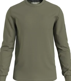 Calvin Klein Jeans Miesten Paita, MONOLOGO BADGE WAFFLE LS TEE Armeijanvihreä