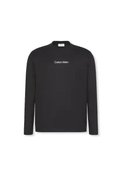 Calvin Klein Jeans miesten pitkähihainen, LS RLXD STANDARD LOGO CREWNK TEE Musta