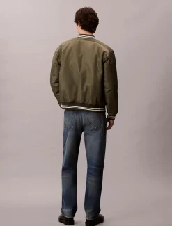 Calvin Klein Jeans miesten takki LS JEANS TIPPED HERO BOMBER JACKET, vihreä