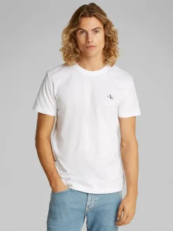 Calvin Klein Jeans Miesten T-paita MONOGRAM T-SHIRT Valkoinen