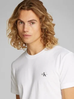 Calvin Klein Jeans Miesten T-paita MONOGRAM T-SHIRT Valkoinen