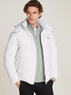 Calvin Klein Jeans Miesten Untuvatakki, K ESSENTIAL DOWN JACKET Valkoinen