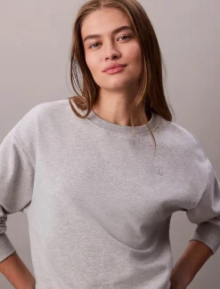 Calvin Klein Jeans naisten collegepaidat LS Archive Logo French Terry, harmaa