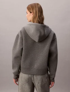 Calvin Klein Jeans naisten huppari, LS SCUBA HOODIE Vaaleanharmaa