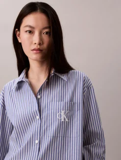 Calvin Klein Jeans naisten paitapusero YD PERFECT BUTTON DOWN SHIRT, vaaleansininen