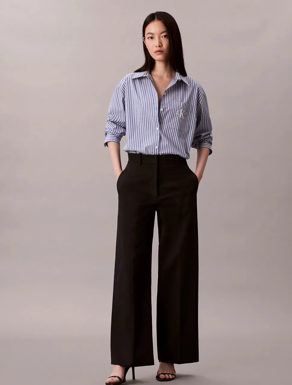Calvin Klein Jeans naisten paitapusero YD PERFECT BUTTON DOWN SHIRT, vaaleansininen