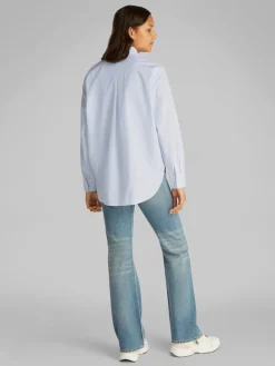 Calvin Klein Jeans naisten paitapusero, WOVEN LABEL RELAXED SHIRT Vaaleansininen