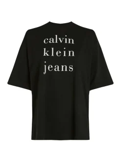Calvin Klein Jeans naisten t-paita, SS CKJ LOGO TEE Musta