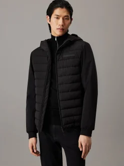 Calvin Klein Menswear Miesten Takki, TECNICAL MIX MEDIA JACKET Musta