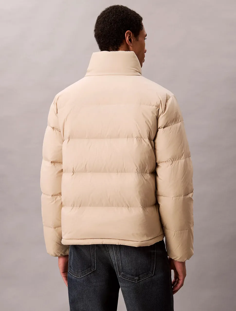 Calvin Klein Menswear miesten takki LS MDWT NYLON CHNNL DOWN PUFFER, valkoinen
