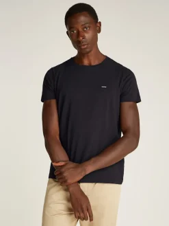 Calvin Klein Menswear Miesten T-Paita, STRECH SLIM FIT TEE Musta
