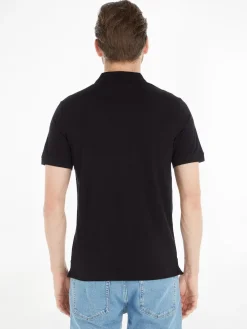 Calvin Klein Menswear Miesten Pikeepaita, STRECH PIQUE SLIM BUTTON POLO Musta