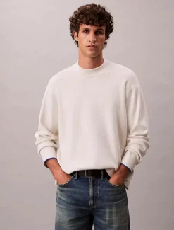 Calvin Klein Menswear miesten neulepusero LS CK TECH KNIT QZ SWEATER 14GG, vaaleanharmaa