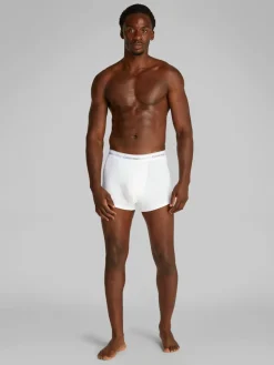 Calvin Klein miesten bokserit, ICON COTTON TRUNK 3PK WHITE Valkoinen