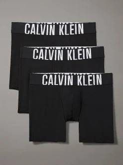 Calvin Klein Miesten Bokserit 3-Pack, BOXER BRIEF MICROMA INTENSE POWER Musta