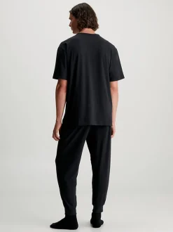 Calvin Klein MIesten Pyjamasetti, JOGGER SET Musta