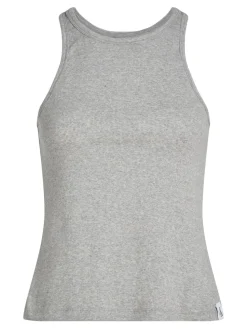 Calvin Klein naisten tank top, SLIM RIB TANK Vaaleanharmaa