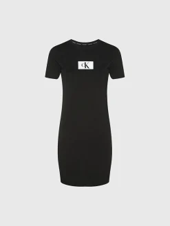 Calvin Klein, Naisten Yöasu, CK S/S NIGHTDRESS Musta