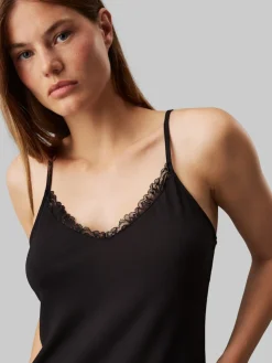Calvin Klein Naisten Yöasu, SLIP DRESS Musta