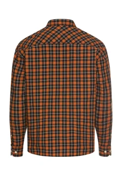 Camel Active miesten kauluspaita, CHECKED LS SHIRT Oranssi Kuosi