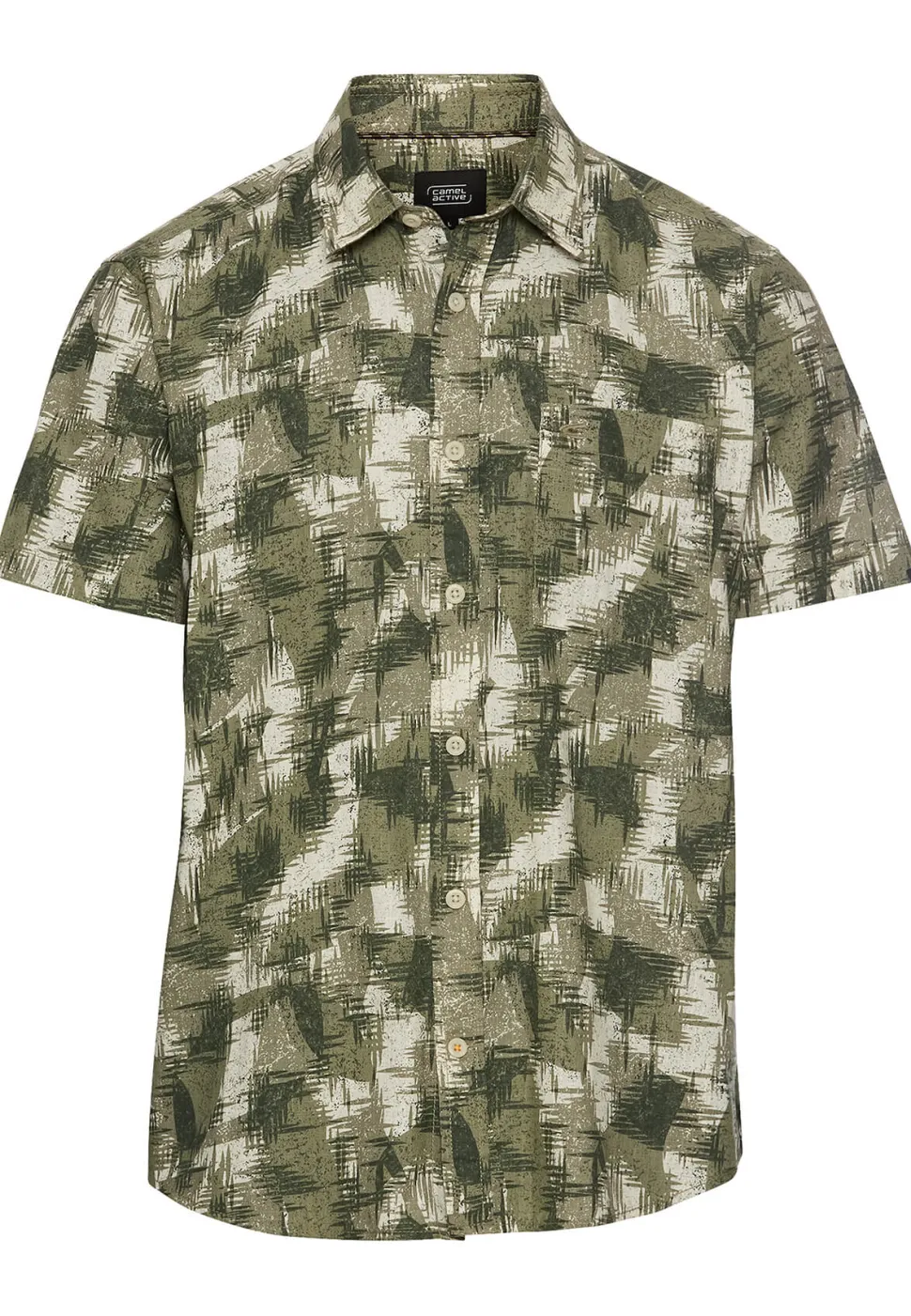 Camel Active miesten kauluspaita, 409274-5S74-34 Vihreä Kuosi