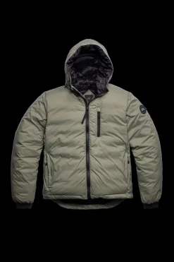 Canada Goose miesten kevytuntuvatakki LODGE HOODY - R - BLACK DISC, tummanvihreä