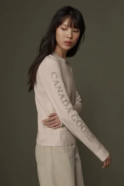 Canada Goose Naisten Merinovillainen Neule, SATURNA CREWNECK Vaaleanpunainen