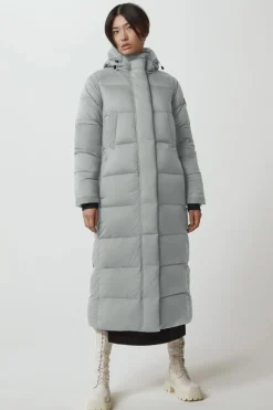Canada Goose Naisten Untuvatakki, Alliston Parka Vaaleanharmaa