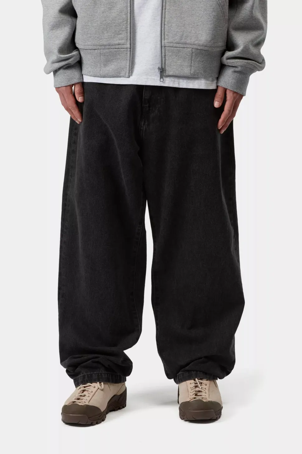 Carhartt miesten farkut Landon Jeans 'Robertson' Denim, hiilenmusta