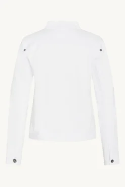 Claire naisten farkkutakki, ELAINE DENIM JACKET WHITE Valkoinen