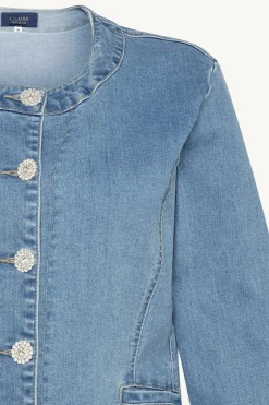 Claire naisten farkkutakki, ELDA DENIM JACKET Indigo