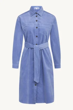 Claire Naisten Mekko DODA CORDUROY SHIRT DRESS Vaaleansininen
